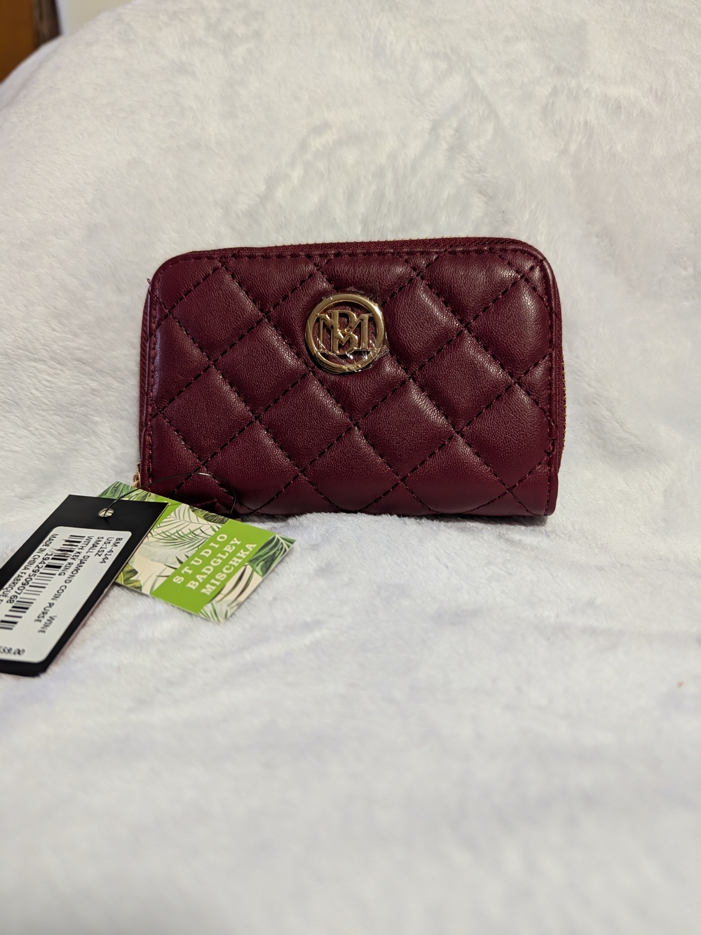 Badgley Mischka Small Diamond Coin Purse with Key Ring